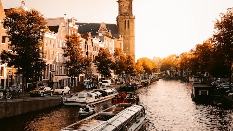 Historic Dutch canal houses in the Netherlands, Corrie ten Boom's homeland