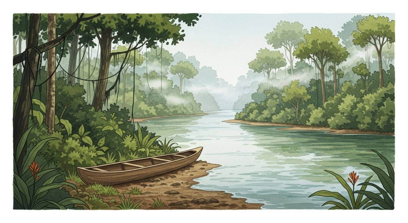 A river winding through the Peruvian Amazon, homeland of the Ashaninka